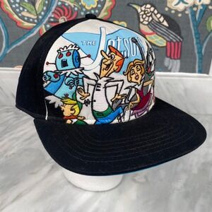 NEW The Jetsons Hat Embroidered Cartoon Flatbill SAMPLE Black Snapback Cap‎ RARE